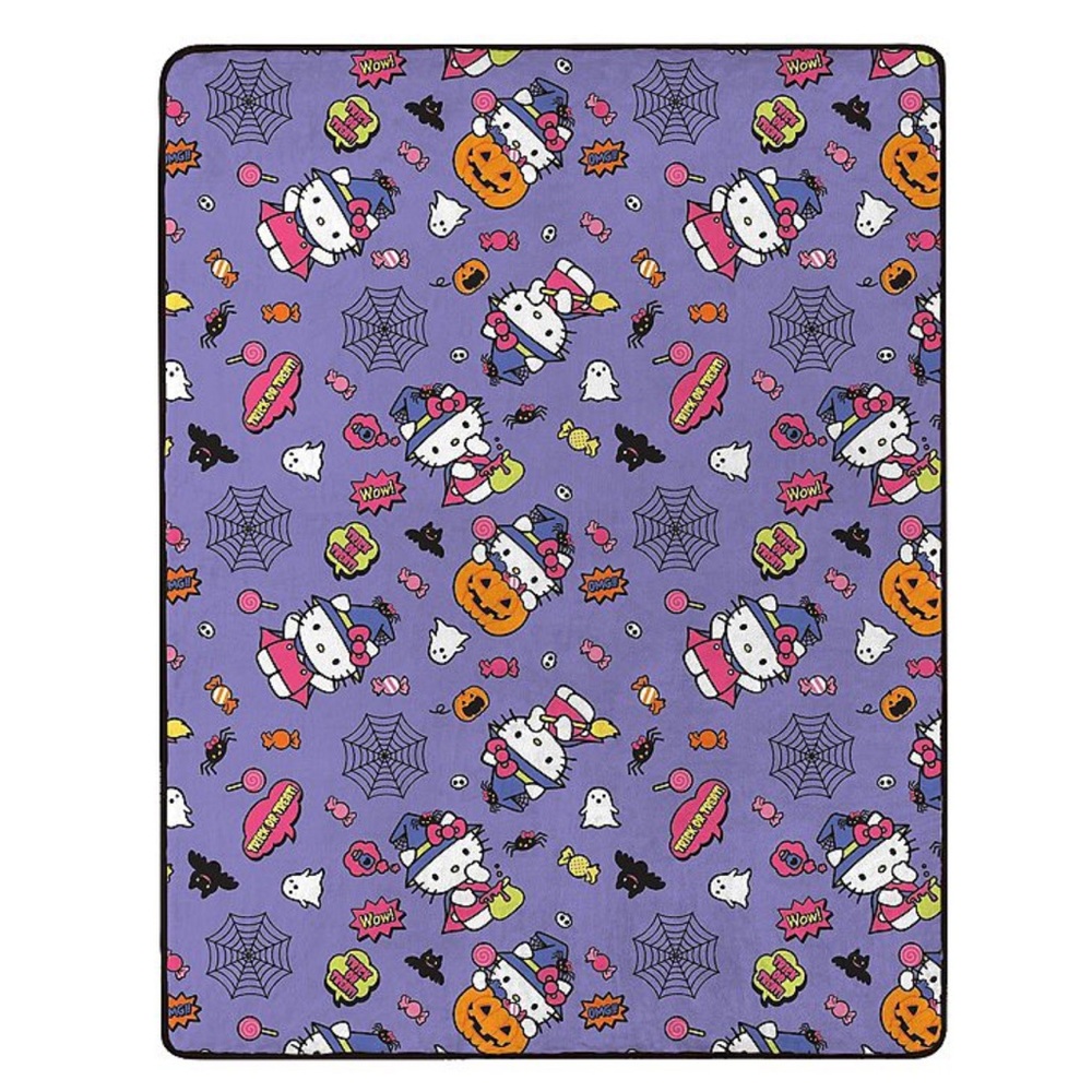 Hello Kitty Spooky Treats Silky Soft Throw Blanket